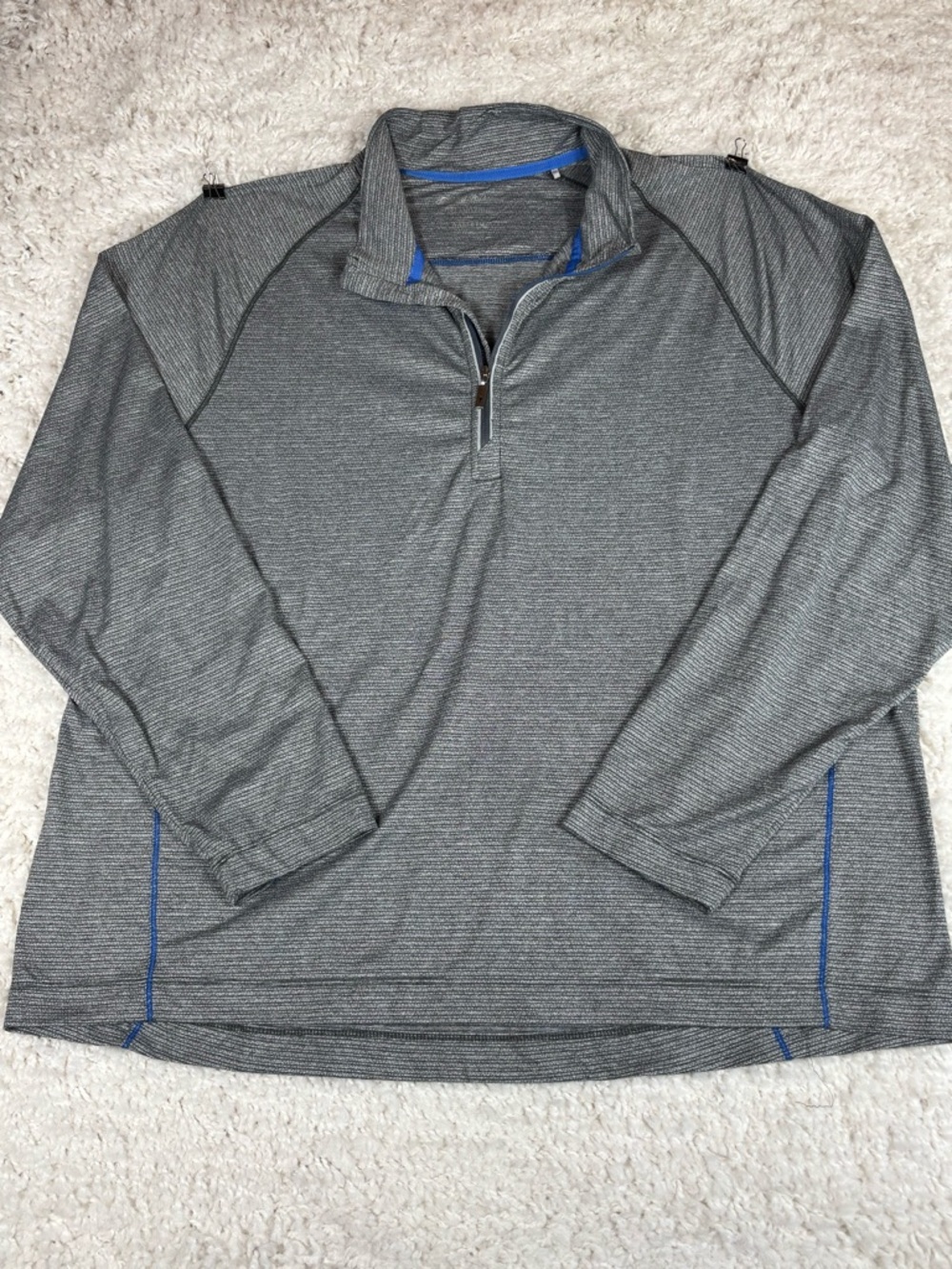 Tommy Bahama IslandZone Men’s Gray 1/4 Zip Pullover XXL Moisture Wicking